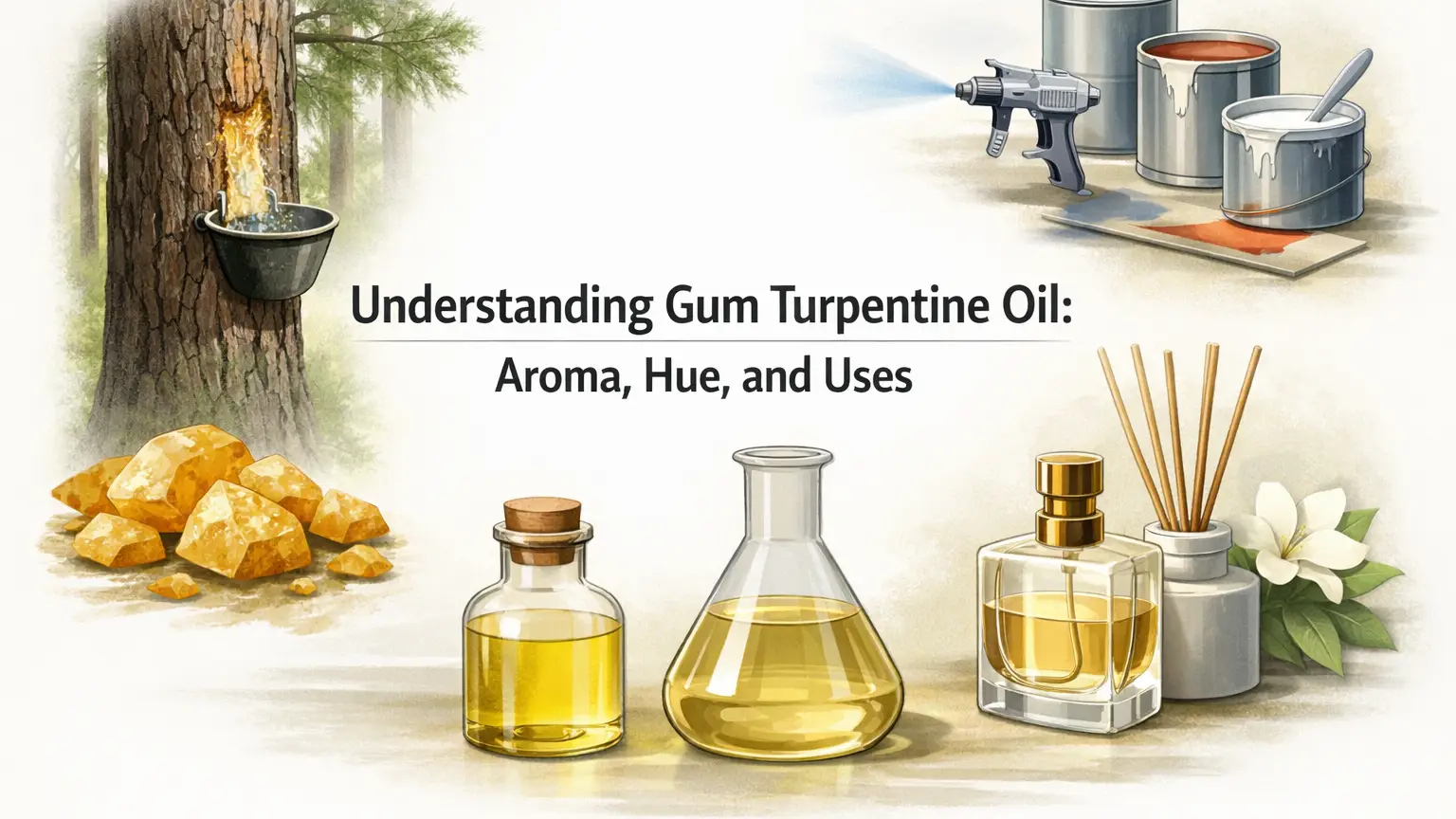 Comprensión del aceite de trementina de goma: aroma, tonalidad y usos